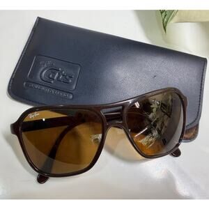 Vintage Ray-Ban CATS Bausch & Lomb Frame France Nylon Sunglasses Dark Brown